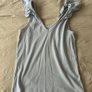 Old Navy Light Blue Ribbed Tank Top